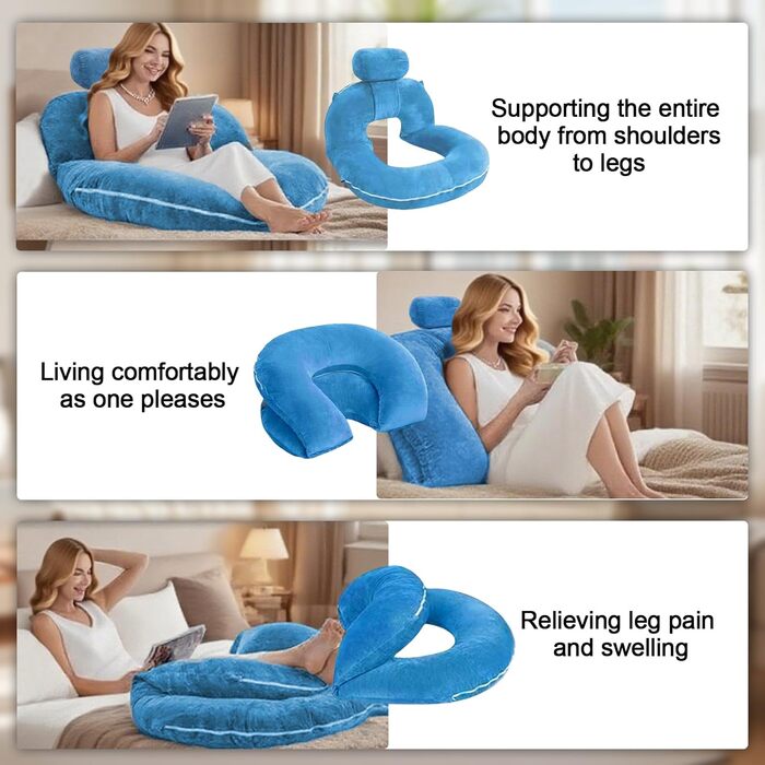 Подушка для читання для ліжка та дивана, велика подушка для спини дорослих, зручна подушка для читання з чохлом, який можна прати, подушка для сидіння для читання, перегляду телевізора, відпочинку або як подушка для сну