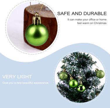 Ялинкові кулі 48 шт зелені Homoyoyo