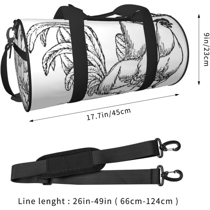 Дорожня сумка-мішок, малюнок курка-ескіз, спортивна сумка для чоловіків та жінок, сумка для подорожей