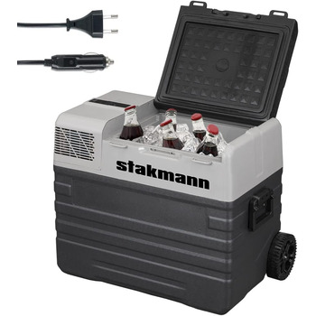 Переносний холодильник з компресором, 12 В, 220 В, холодильна камера на колесах, AC-DC 12/24 В, ідеально підходить для автомобіля,