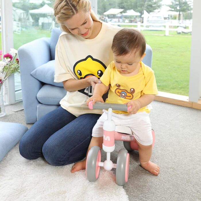 Дитячий баланс велосипед від 1 року баланс велосипед іграшка з 4 колесами для 10-24 місяців дитини, перший баланс велосипед для хл