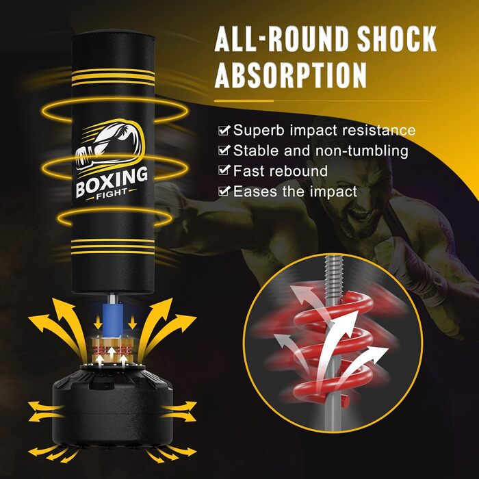 Боксерська груша Elevens, окремо стояча, важка боксерська груша з присосками, для дорослих, підлітків, дітей, підставка, мішок для