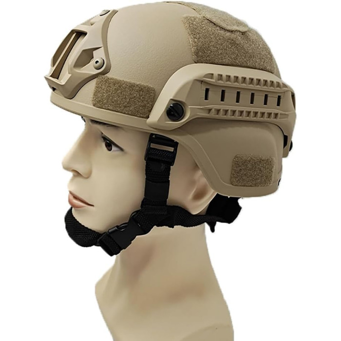 Шолом-бамп, м&39який шолом, 22.05-23.62 дюйма, універсальний розмір, шолом для страйкболу, універсальний шолом для пейнтболу, регульована бічна планка, кріплення для NVG, захисний шолом-бамп для полювання, чорний/пісочний колір