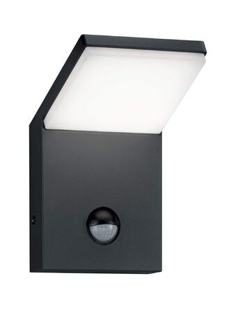 Світильник вуличний настінний Trio LED Pearl 221169142, алюміній (антрацит), 9 Вт, чорний, з датчиком руху