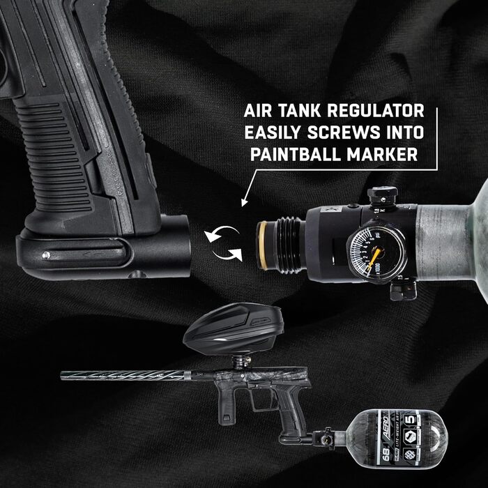 Система пейнтбольного балона HK Army AeroLite 68/4500 HPA – вуглеволокно, прозорий, 800 psi, авіаційний алюміній, 5-річний гідроцикл