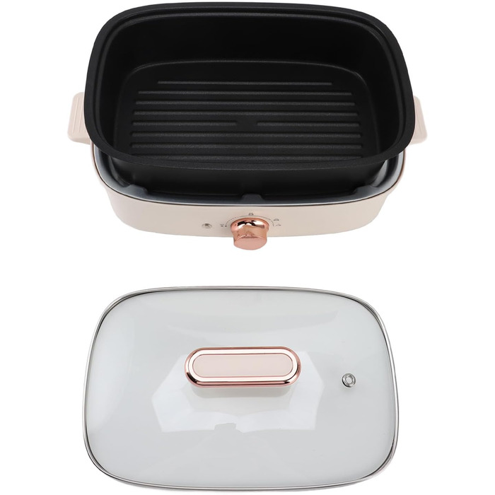 Багатофункціональні електричні каструлі та сковорідки, гарячі каструлі, покриття стіками, регульований контроль температури, кухонне приладдя (HEEPDDmh4gqn3xu6-11)