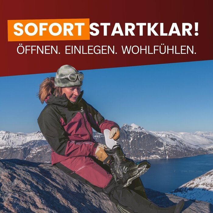 Грілки для устілок THERMOPAD - ОРИГІНАЛ 5, 10 або 30 пар грілок (доступні в 5 розмірах) - Устілка для 9 годин тепла Грілки для ніг Надзвичайно тепла устілка для взуття та лижних черевиків. Велика коробка (40-41) на 10 пар