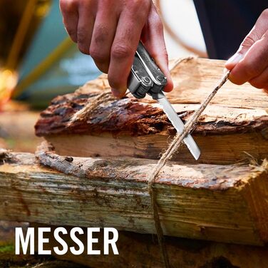 Мультиінструмент з 19 основними інструментами, виготовлений з нержавіючої сталі, з нейлоновою кобурою Чорний, 300