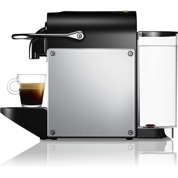 Кавова капсульна машина Nespresso De'Longhi EN 124.S Pixie Silver 1260 Вт 0,7 л Бічні панелі з перероблених капсул, сріблястий метал З бічними панелями з перероблених капсул Nespresso Single