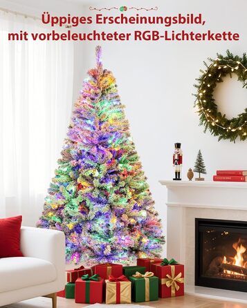 Штучна ялинка з вогнями 180 см біла Himimi