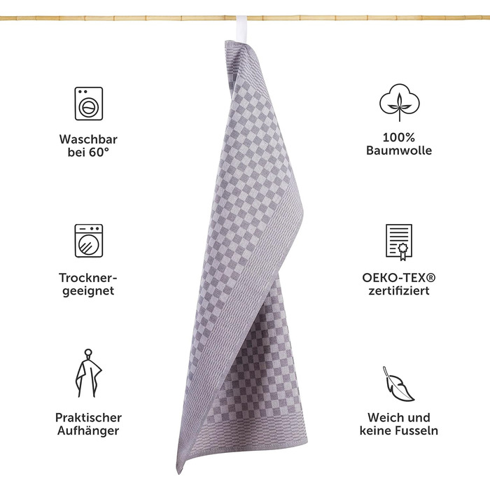 Чайні рушники Blumtal бавовняні 50x70 см у наборі 5 шт. - кухонні рушники, сертифіковані Oeko-TEX - надзвичайно поглинаючі чайні р