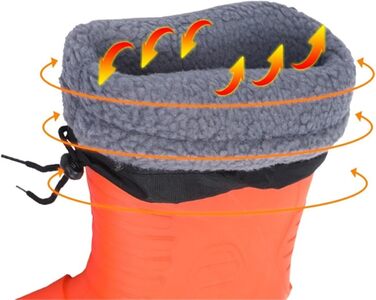 Чоловічі гумові чоботи до коліна, водонепроникні, з EVA, теплі, захисне взуття для використання на вулиці, гумові чоботи для активного відпочинку, риболовлі, помаранчеві, розмір 43 EU