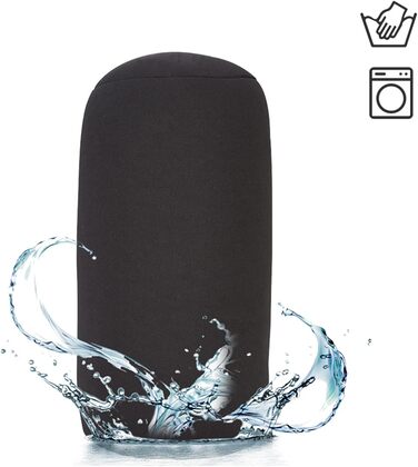 Подушка Greensen Microbead, дорожня шапочка з мікробісером, подушка для підтримки спини, міні-рулон подушки з мікробісером для спини, декоративна подушка для подорожей, дому, сну, підтримки шиї, зручна (чорна)