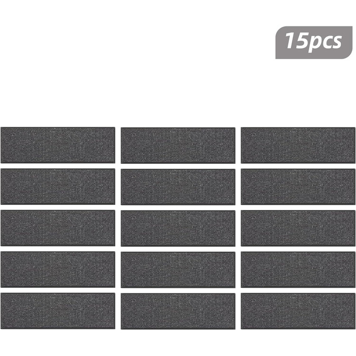 Сходинки BEQHAUSE для дерев&39яних сходів, 22,9 x 71,1 см, Килимові сходинки для використання в приміщенні, Можна прати в пральній машині, Доріжка для дітей, людей похилого віку та домашніх тварин, TPE-підкладка, 100 9&39 x 2&394&39 (прямокутні) темно-сір