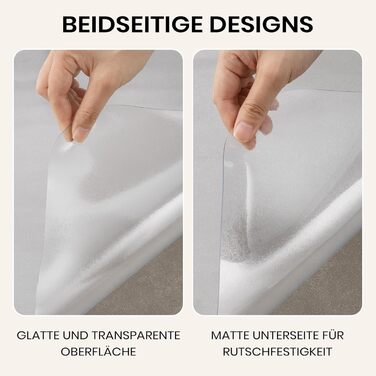 Захисний килимок для підлоги COSYLAND для офісних стільців, напівпрозорий, 90x120 см 90x120 см прозорий