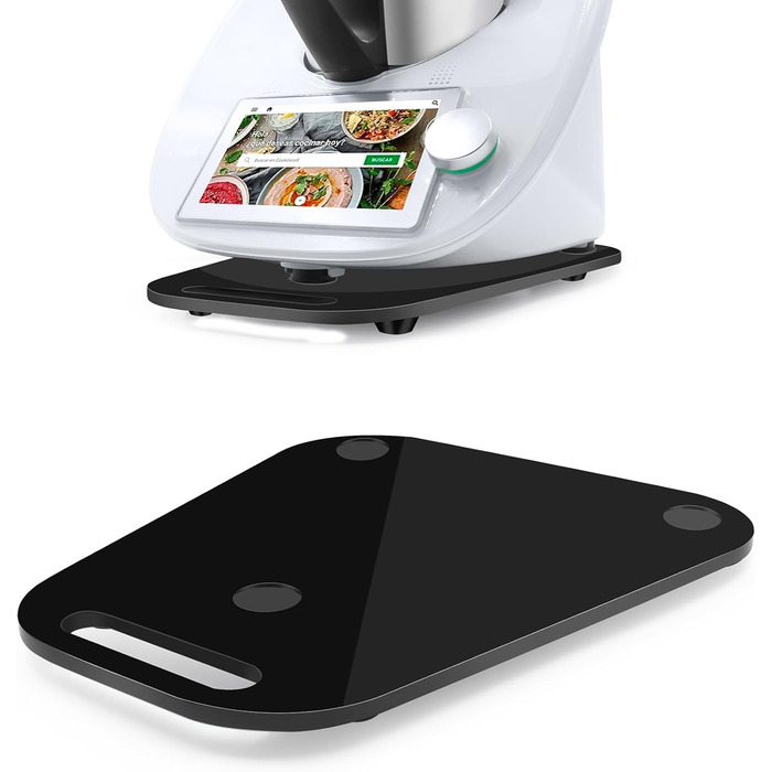 Розсувна дошка для Thermomix TM6, акрилова розсувна дошка для аксесуарів, швидкорухома дошка для кухонного комбайна Thermomix Vorwerk TM 6 Аксесуари Pad Board Acrylic Black