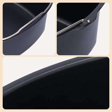 Тісстингова фритюрниця Форма для торта, залізний торт для випічки Бочка для випічки сиру Форми для випічки тортів Форма для випічки хліба Форма для хліба Аксесуари для фритюрниці для HD9925 HD9860 HD9905 01 (18 см)