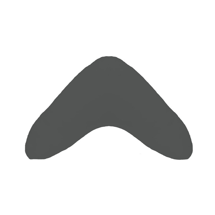 Чохол для подушки-бумеранга/подушки для читання виготовлений з високоякісного подвійного джерсі 100 бавовна Колір антрацит