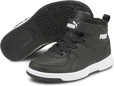 Дитячі кросівки PUMA Rebound Joy FUR Jr Unisex (приталені) 375477 Чорний 28 EU Puma Чорний Puma Білий