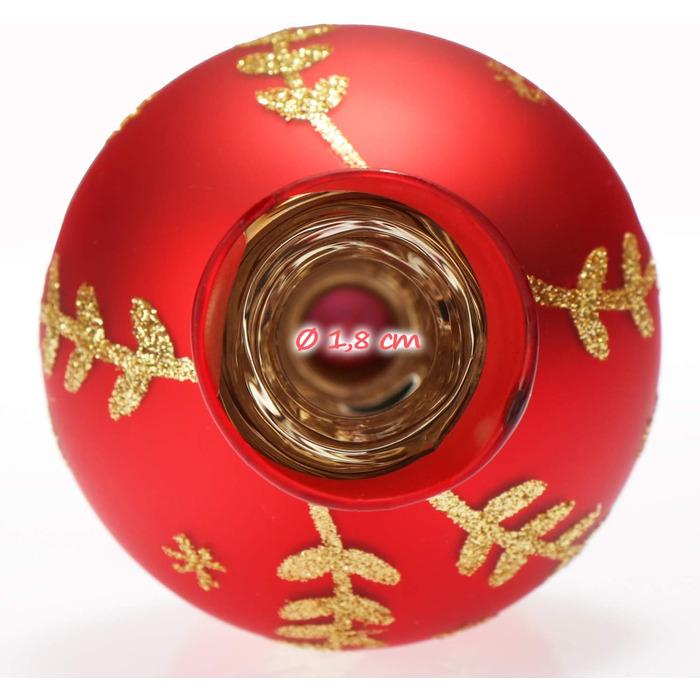 Новорічна верхівка для ялинки 30 см червоно-золотистого кольору com-four