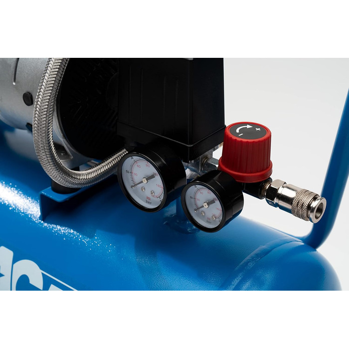 Малошумний повітряний компресор EASE-AIR 24, безмасляний повітряний компресор, максимальний тиск 8 бар, потужність 1 к.с., 24-літр
