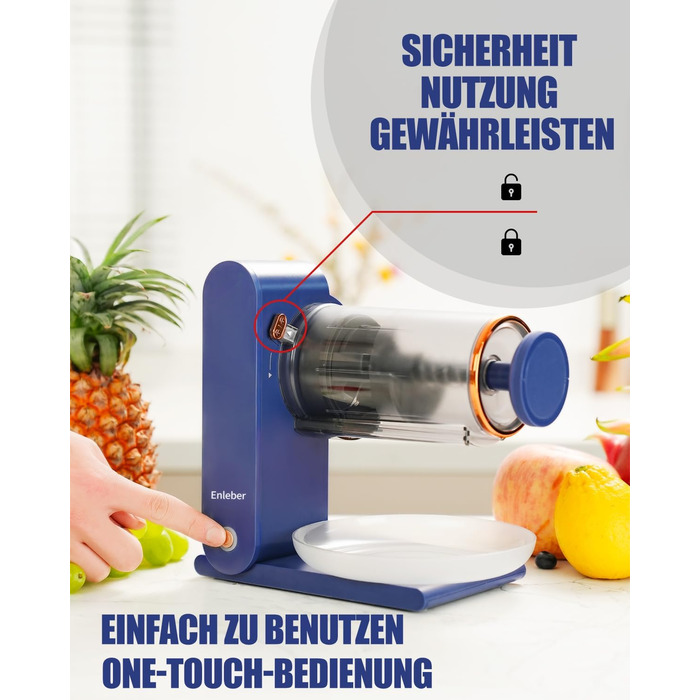 І машина для морозива Slush, льодогенератор для гоління з лезом з нержавіючої сталі та двома силіконовими крижаними листами, машина для снігового льоду темно-синього кольору