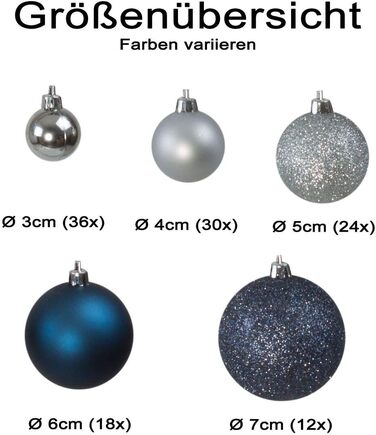 Набір із 120 різдвяних кульок bonsport