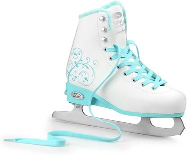 Регульовані ковзани SMJ Snowbella для жінок та дівчат, класичні ковзани, білі/м&39ятні Розміри 31-34, 35-38, 39-42 L (39-42)