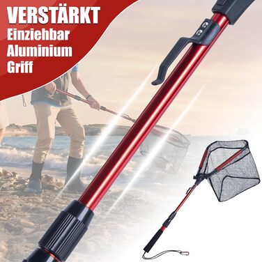 Телескопічна рибальська сітка Goture з плаваючою конструкцією NBR, складний підсак з гумованою ПВХ сіткою, висувна ручка 42,5-112 см для форелі, окуня, щуки, червоної