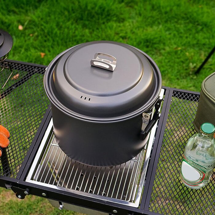 Каструлі для кемпінгу, твердий алюміній, посуд для кемпінгу, багатофункціональний посуд для кемпінгу, легкий, для кемпінгу, пікніків, каструлі для супу, каструлі для кемпінгу на відкритому повітрі