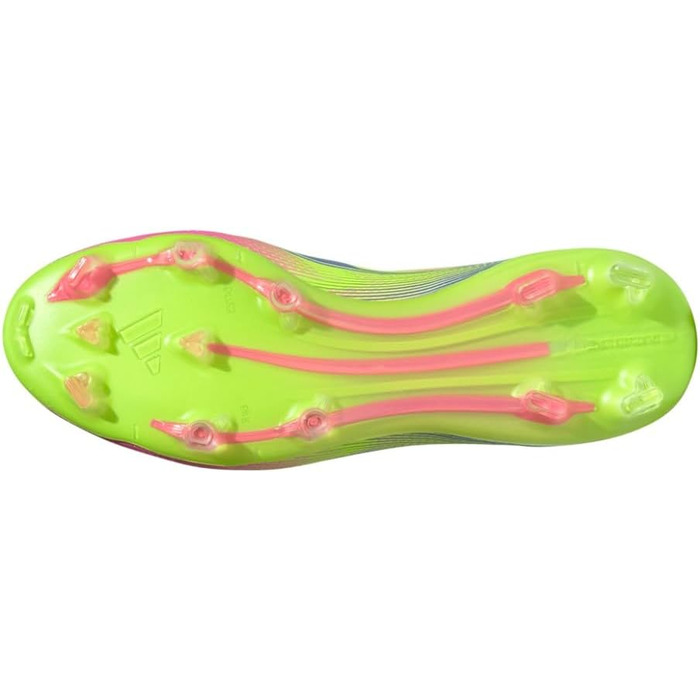 Футбольні бутси Adidas Damen F50 Pro Firm Ground Mid Top, розмір 44 2/3 EU, синій, Fusion, лимонний, рожевий