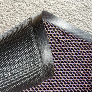 Великий нековзний килимок з ПВХ-сітки Ultralux, міцний 3D-килимок для уловлювання бруду, вхідний килимок-скребок для внутрішнього та зовнішнього використання, для вхідних та задніх дверей 120 x 80 см, синьо-помаранчевий 80 x 120 см (прямокутний)