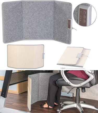 Інфрачервона нагрівальна панель Sichler для побутової техніки Складана інфрачервона нагрівальна панель далекого діапазону, до 65 C, 165 Вт, розмір M (Складана нагрівальна панель, міні-інфрачервоний обігрівач, килимок для підлоги з підігрівом)