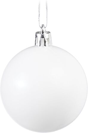 Різдвяні кульки набір з 50 шт білі Relaxdays