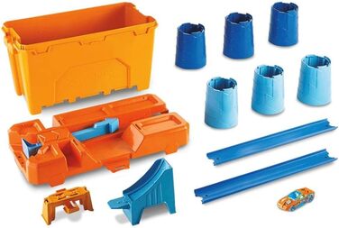 І Starter, гоночний трек для іграшкових автомобілів для віком від 6 років, 91 - Track Builder Barrels Stunt Box