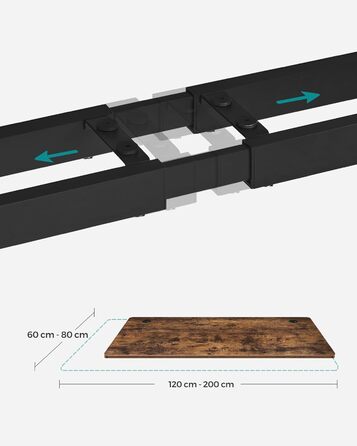 Електрична настільна підставка SONGMICS з регулюванням висоти, подвійний двигун, з гачками, безступінчасте регулювання, функція пам&39яті, сталь, чорний колір LSD019B01