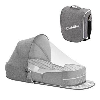 Дитяче ліжечко-дорожнє Tsuchiya Складана дитяча колиска-шезлонг Складане дитяче ліжко-намет з матрацом Портативний намет-ліжечко