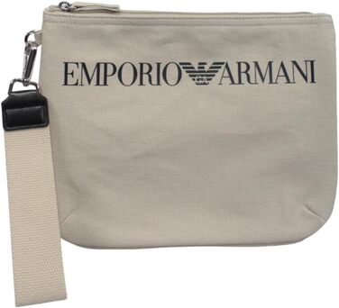 Сумка-сумка з логотипом Emporio Armani унісекс одного розміру перламутрово-сірого кольору