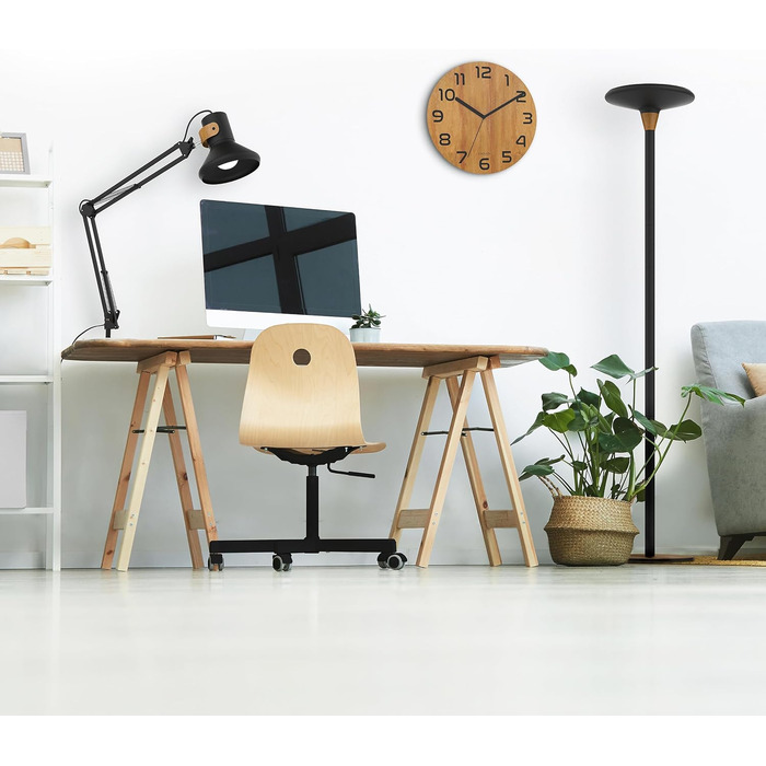 Стеля-торшер Unilux Baly Bamboo LED з функцією димування, чорний бамбук