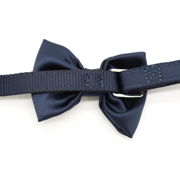 Ошийник для собак Croci Ceremony з метеликом, для весілля, блакитна тканина, сатин, срібні деталі, для малих, середніх та великих собак, розмір L/4166 см блакитний L