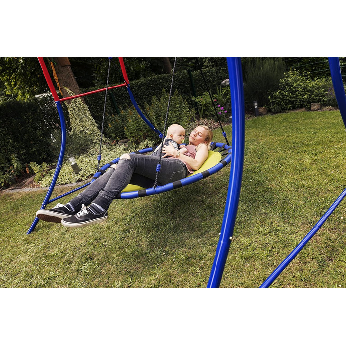 Гойдалка-гніздо Каркас гойдалки виготовлений з металу-Гойдалка садова-64023, 120 см одномісна, 64023