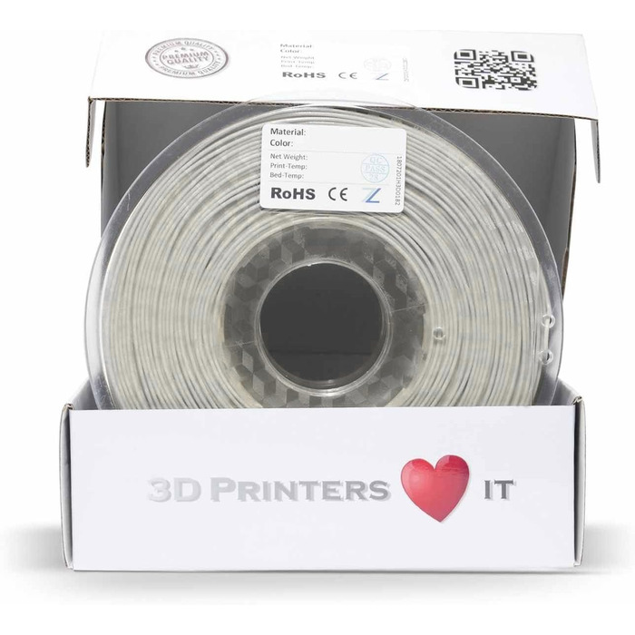 Мм СІРИЙ МАТОВИЙ 1кг - нитка для 3D-друку преміумкласу, легко друкується, ідеально підходить для моделей та прототипів, 3D PLA 1.75