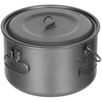 Каструля Fox Outdoor, титан, з кришкою (велика 1,95 л)
