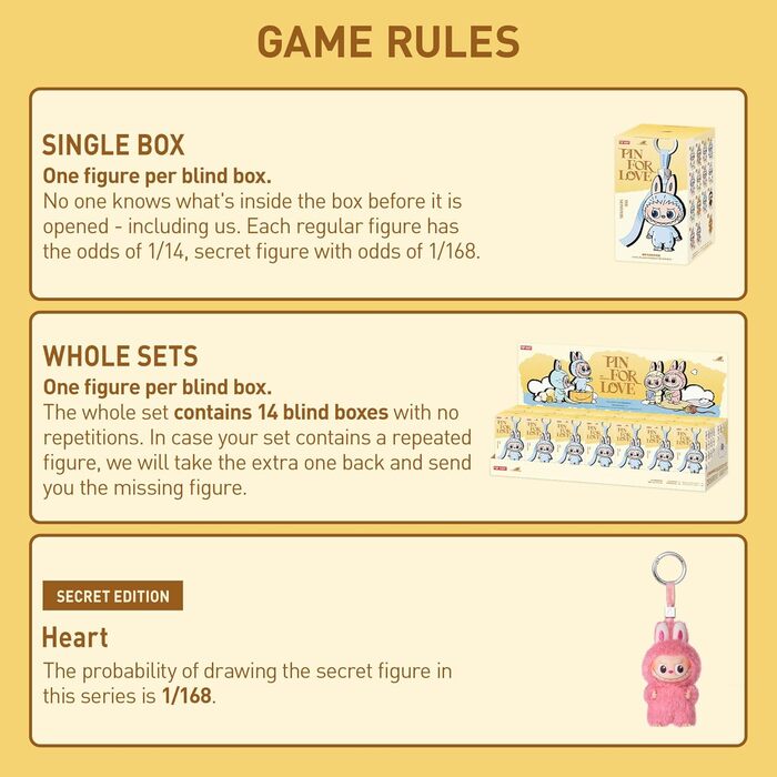 Вінілова плюшева підвіска Монстр із серії Значок для кохання, коробка-сліпа (AM), колекційна фігурка Лабубу, подарунок на Різдво та день народження для дівчаток та хлопчиків, окрема упаковка (Am)