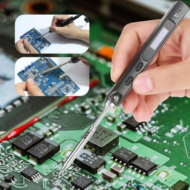 Міні-паяльник TS101 Портативний електричний паяльник з набором DC 12V-24V 65W зварювальний інструмент для електроніки та друковани