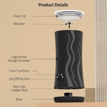 Піноутворювач для молока електричний 4 в 1 для гарячого та холодного молока Гарячий шоколад Тепле молоко Антипригарне покриття 600
