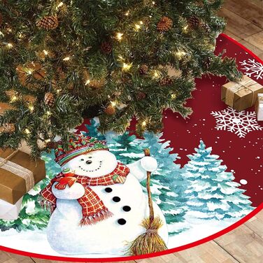 Коврик для ялинки 120 см темно-червона AOLOA