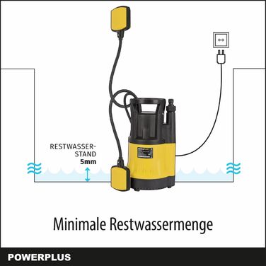 Електричний занурювальний насос POWXG9540-750 Вт, Максимальна температура 35C, Продуктивність 3200 л/год, Садовий насос, Насос для відкачування, Занурювальний насос, Садовий інструмент