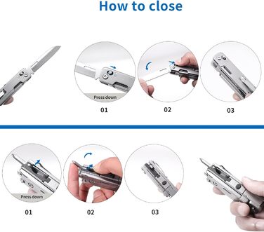 Багатофункціональний складаний ніж 13 в 1 з нержавіючої сталі з ножицями, пилкою, викруткою, консервним ножем для відпочинку на пр