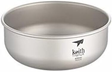 Титанові миски для кемпінгу Keith, 300 мл - 900 мл, для кемпінгу та активного відпочинку, 400 мл